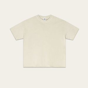 T-shirt tendance de marque, coupe ample et lourde, nouveau, 275g de coton lavé, ourlet roulé vintage, coupe ample, manches courtes pour homme - Product Image 5