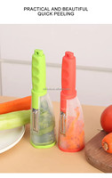 Multifunctioneel Dunschiller Met Opslagcontainer Voor Dunschiller Voor Groente-En Fruitschillen Met Doorzichtig Plastic Bakje