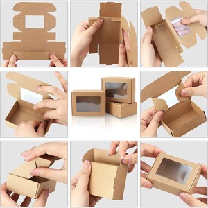 Empaque de Papel Kraft para Alimentos, Plegable, Autoformable, Personalizado, para Pasteles, Comida Rápida, Chocolate, <span class=keywords><strong>Sushi</strong></span>, Azúcar, Artesanías - Product Image 2