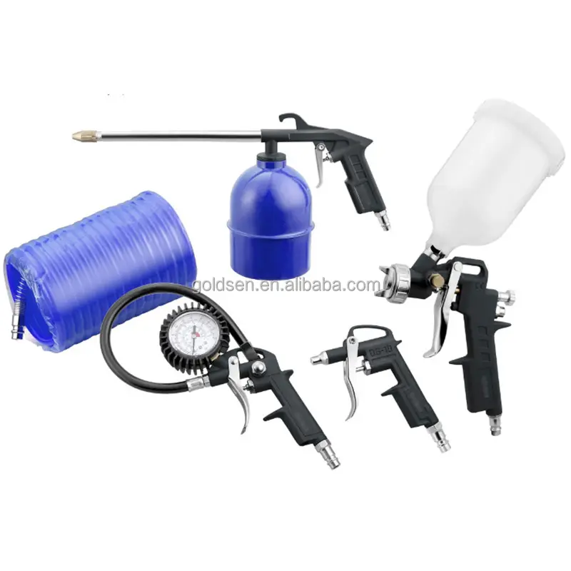 5pcs Gravity Type Air Spray Gun Kit Washing/Blowing/Inflating/hvlp paint spray gun Factory Sale Air Tools 5 Piece Air Tool Set