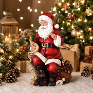 Statua di <span class=keywords><strong>Babbo</strong></span> <span class=keywords><strong>Natale</strong></span> in Resina Alta 15,75' con Sacco Regalo per Decorazioni Natalizie e Arredamento Casa - Product Image 2