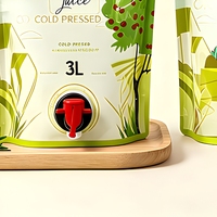 Sachet Doypack en plastique pour huile d'olive en gros, 2L 5L, avec bec verseur, pour recharge d'huile de cuisson en vrac, emballage liquide
