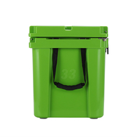 Glacière isotherme rotomoulée 33QT grande capacité moderne, portable, étanche, réutilisable, écologique, avec panier de rangement à compartiments