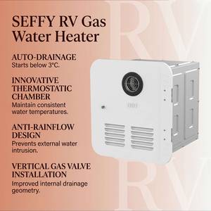 Chauffe-eau instantané au <span class=keywords><strong>gaz</strong></span> propane compact et peu encombrant pour <span class=keywords><strong>camping</strong></span>-cars et voitures, idéal pour les petites caravanes de voyage - Product Image 1