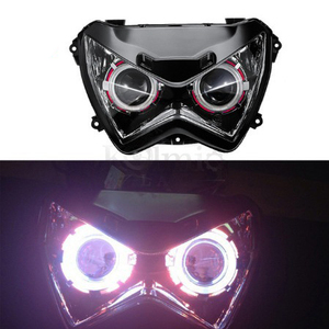 Phares LED Angel Eye pour motos <span class=keywords><strong>Kawasaki</strong></span> Z250 Z800 2013-2017 Assemblages avant étanches - Product Image 5