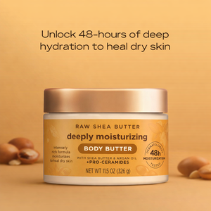 บัตเตอร์บำรุงผิวกายสูตรเข้มข้น แบรนด์ส่วนตัว |   เนยเชียบัตเตอร์ดิบ, น้ำมันอาร์แกน และโปร-เซราไมด์ |   ความชุ่มชื้น 48 ชั่วโมง สำหรับผิวแห้ง - Product Image 2