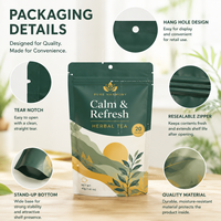 Sachet d'emballage alimentaire en plastique personnalisé imprimé, refermable avec fermeture éclair, à découpe facile et trou de suspension, pour noix, granola et fruits secs