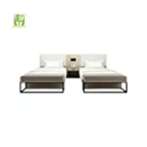 Factory Supply double Size bed for Hotel bed room made from Guangzhou Factory Bianyi Hotel Furniture