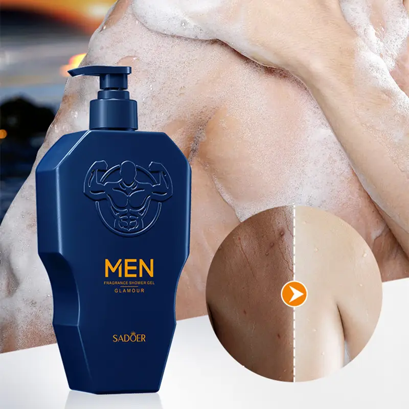 Individuelle OEM ODM Bio-Body-Hautpflege-Sets Großhandel glühendes feuchtigkeitsspendendes Körperreinigungs-Gel Duschgel Herren Körperwäsche