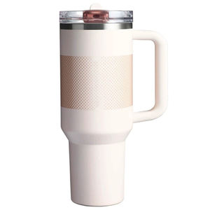 Gobelet de camping en plein air de grande capacité en vrac, gobelet de 40oz à teinture glycine avec poignée et paille, vente en gros - Product Image 1