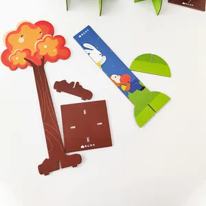 لوحة ألغاز مصنوعة من الورق المقوى على شكل حيوانات كرتونية سميكة مطورة مخصصة للأطفال للبيع بالجملة بسعر رخيص