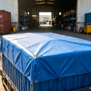Bâche en PE renforcé enduite de LDPE, <span class=keywords><strong>tissu</strong></span> maillé uni, imperméable, coupe-vent, durable, poids moyen, pour situations d'urgence civiles - Product Image 4
