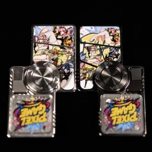 PGEDC Juguete DIY de Giroscopio de Dedo para Alivio del Estrés, con Múltiples Formas de Juego, Fidget Spinner, Deslizador de Trinquete Mecánico con Botón Metálico y Tarjeta de Empuje - Product Image 1