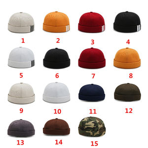 DDA677 Retro <span class=keywords><strong>Street</strong></span> <span class=keywords><strong>Dance</strong></span> Hip Hop หมวก Beanies Skullcap ฤดูร้อน Melon เจ้าของบ้าน Brimless หมวก Unisex ผ้าฝ้าย Docker Sailor หมวก - Product Image 6