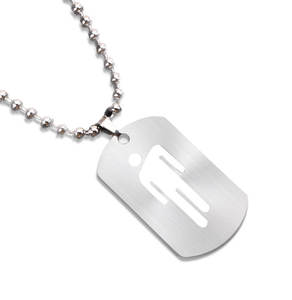 Collier pendentif simple en acier inoxydable pour homme, style hip-hop, vente en gros - Product Image 2