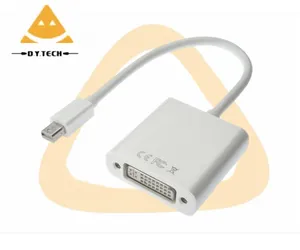 Mini display port to DVI High-definition Cable Mini Dp to Dvi 24+5 Converter adapter female PVC Metal Polybag White Copper ABS