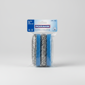 Fregador de cocina de acero inoxidable, estropajo de metal y esponja para limpieza de cocina - Product Image 2
