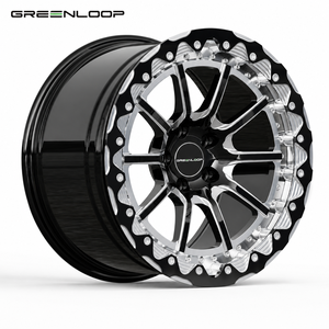 Jantes Beadlock forgées en 2 parties GREENLOOP 15X9 15X10 pouces 5X112 5x120 17 18 pouces <span class=keywords><strong>pour</strong></span> voitures de course et de tourisme SUPRA BMW CORVETTE - Product Image 1