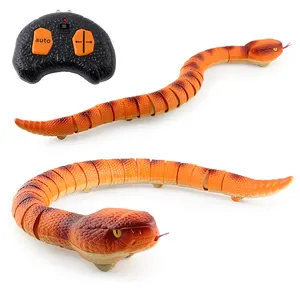 JiaHuiFeng 2021 Hot Sale Wholesale RC Animal Boa Constrictor Flexible 2.4Ghz Remote Control Plastic Snake Toy Prank Gift Tricky