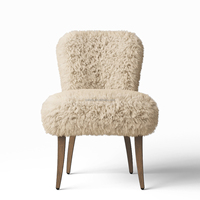 Ensemble de canapé en tissu de meubles de salon modernes enveloppé dans un canapé de luxe en peau de mouton à poil long