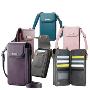 Funda de Cuero Tipo Cartera con Correa Cruzada y Cierre de Cremallera, Ranuras para Tarjetas, Correa de Cuerda, a Prueba de Golpes, para iPhone - Accesorio de Moda para Teléfono Móvil - Product Image 2