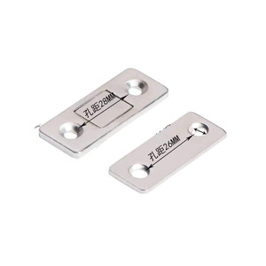 Loquet de porte magnétique ultra fin sans perçage pour porte coulissante, armoire, placard, en acier inoxydable brossé, design minimaliste - Product Image 3
