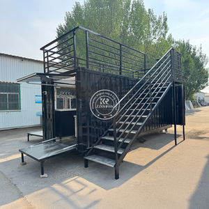 Moderne, kant-en-klare containercafé met roestvrijstalen keuken, koffieshop-indeling, mobiel restaurant - Product Image 3