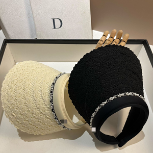 Sombrero de Verano para Mujer, Estilo Nuevo, Elegante, <span class=keywords><strong>con</strong></span> Perlas y Encaje, de Doble Capa, de Seda de Hielo, <span class=keywords><strong>con</strong></span> Protección UV, para Golf, Tenis y Otras Actividades - Product Image 1