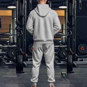 เสื้อฮู้ดบุขนแกะสำหรับผู้ชาย ชุดเสื้อสเวตเชิ้ตสีพื้นแบบซิป แขนยาว ชุดลำลองสำหรับเล่นกีฬา ฤดูใบไม้ร่วง ฤดูหนาว สีกากี สีดำ สีเทา สีกรมท่า - Product Image 3