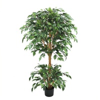 Vente en gros d'arbres artificiels en ficus réalistes de 150 cm, plante verte artificielle réaliste, décoration pour les espaces intérieurs de la maison et du bureau