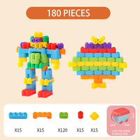Ruixinqi 60/180/300 pièces, jouets en plastique DIY, blocs de construction de train, briques, ensembles de blocs de construction ABS pour enfants