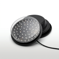 Haute luminosité 300mm LED panneau de feux de circulation couleurs rouges longue durée de vie lampadaires corps en alliage d'aluminium IP65 alimentation cc