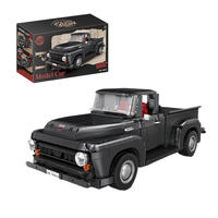 EIKEE Y26013 Nouveau MOC Rétro 1953 F100 Camion Modèle de Voiture Kits de Briques Ornement de Bureau Cadeaux pour Adultes 1406 Pièces Ensembles de Blocs de Construction