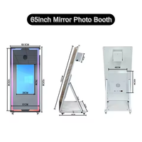 Nouvelle Arrivée : Cabine Photo Miroir Magique avec Flight Case, Écran 32/43'', en Alliage d'Aluminium, Capacité de Charge 300kg, pour Selfies