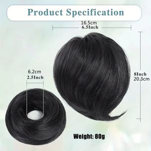 5 pièces désordre <span class=keywords><strong>chignon</strong></span> chouchous ébouriffé Updo <span class=keywords><strong>postiche</strong></span> <span class=keywords><strong>pour</strong></span> les femmes queue de cheval courte synthétique <span class=keywords><strong>cheveux</strong></span> <span class=keywords><strong>chignon</strong></span> Extensions élastique élastique - Product Image 4