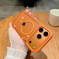 Coque de téléphone en silicone Macaron pour iPhone 17 Pro Max, magnétique en acrylique, transparente, pressée à chaud, pour iPhone 16, protection renforcée