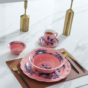 Vajilla de Porcelana Europea para Bodas, Estilo Nórdico Elegante, Vajilla de Cerámica Hecha a Mano para Banquetes, Juego de Vajilla para Restaurante - Product Image 4