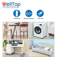 WELLTOP Patins anti-vibration en silicone durables pour meubles, roulettes, lave-linge, lit, canapé – Taille personnalisable