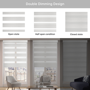 Persianas Enrollables Inalámbricas SAMADHI Zebra, Persianas Zebra de Estilo Moderno para Ventanas del Hogar - Product Image 5