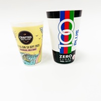 300 ml 400 ml 500 ML tasse de bière en plastique personnalisée 10 OZ tasse en plastique à surface lisse réutilisable tasse à boire de fête de festival