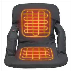 Foldable Outdoor Sport Stadium Heated Chair With 6 Reclining Positions Polyester Seat Cushion Knitted Technics For Home Use