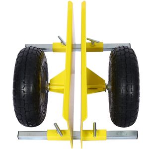 DB 600lb Yellow Panel <b>Dolly</b> with 10in. Pneumatic Wheels - Product Image 6