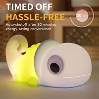 Lampe de chevet portable pour enfants Myratts, en silicone souple, en forme de caméléon, avec minuterie et variateur d'intensité (bleu caméléon)