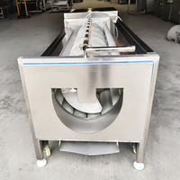 YOUBAN Industriële Borstelwasmachine Automatische Wortelgroentereiniger Cassave Gember Aardappel Wortel Was- en Schilapparatuur