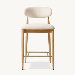 Chaise haute Mobilier d'intérieur Cadre en bois <span class=keywords><strong>Tabouret</strong></span> de <span class=keywords><strong>bar</strong></span> en <span class=keywords><strong>tissu</strong></span> - Product Image 2