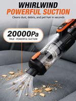 Aspirateur de voiture sans fil rechargeable, aspiration puissante de 20000 Pa, lumière LED, affichage numérique, embouts multiples, usine OEM