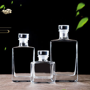 زجاجة مشروبات روحية زجاجية للبيع بالجملة 50 من الزجاج زجاجة مشروب كحولي زجاجية صغيرة للمشروبات السكرية - Product Image 2