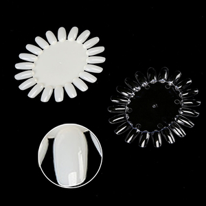 20 échantillons de vernis à ongles ronds sur roue, présentoir transparent en plastique naturel, nuancier de couleurs pour ongles - Product Image 1