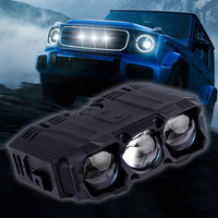 Feux LED de calandre, ampoules avant de voiture, phares de moto, projecteur à 3 lentilles, feux antibrouillard, feux auxiliaires tout-terrain