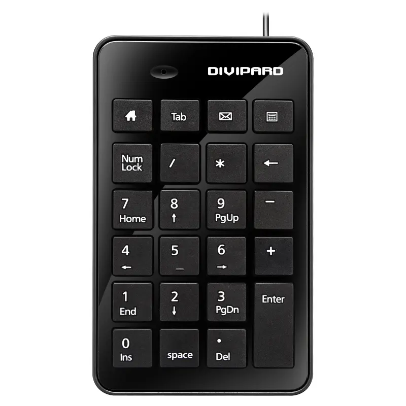 Seenda-clavier multimédia filaire, 23 touches, pour ordinateur portable, silencieux, USB, chocolat, numérique, utilisable avec une main